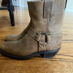 Frye Tan Leather Ankle Boots